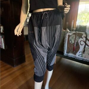 UNISEX- couture HAREM SHORTS mixed medium textile